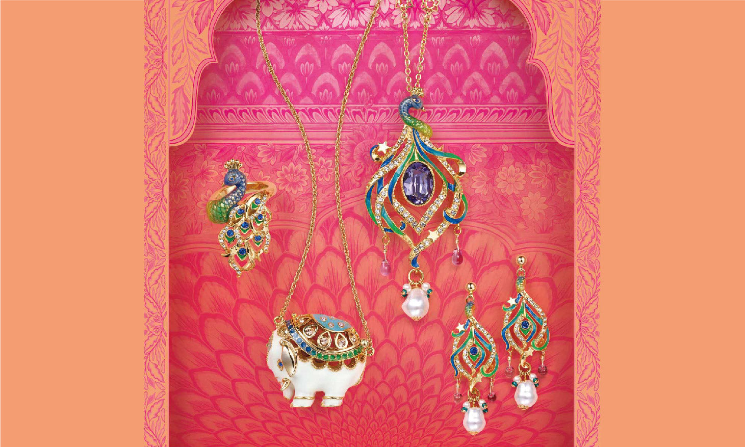 <center><small>マハラジャの煌びやかで贅を尽くした <br>神秘的な世界観を表現したアクセサリーが登場!</small></center>