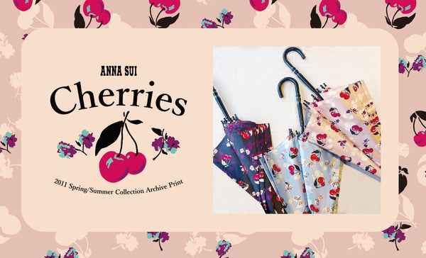 <center><small>「Cherries」のコレクションに傘・スカーフが登場！</small></center>
