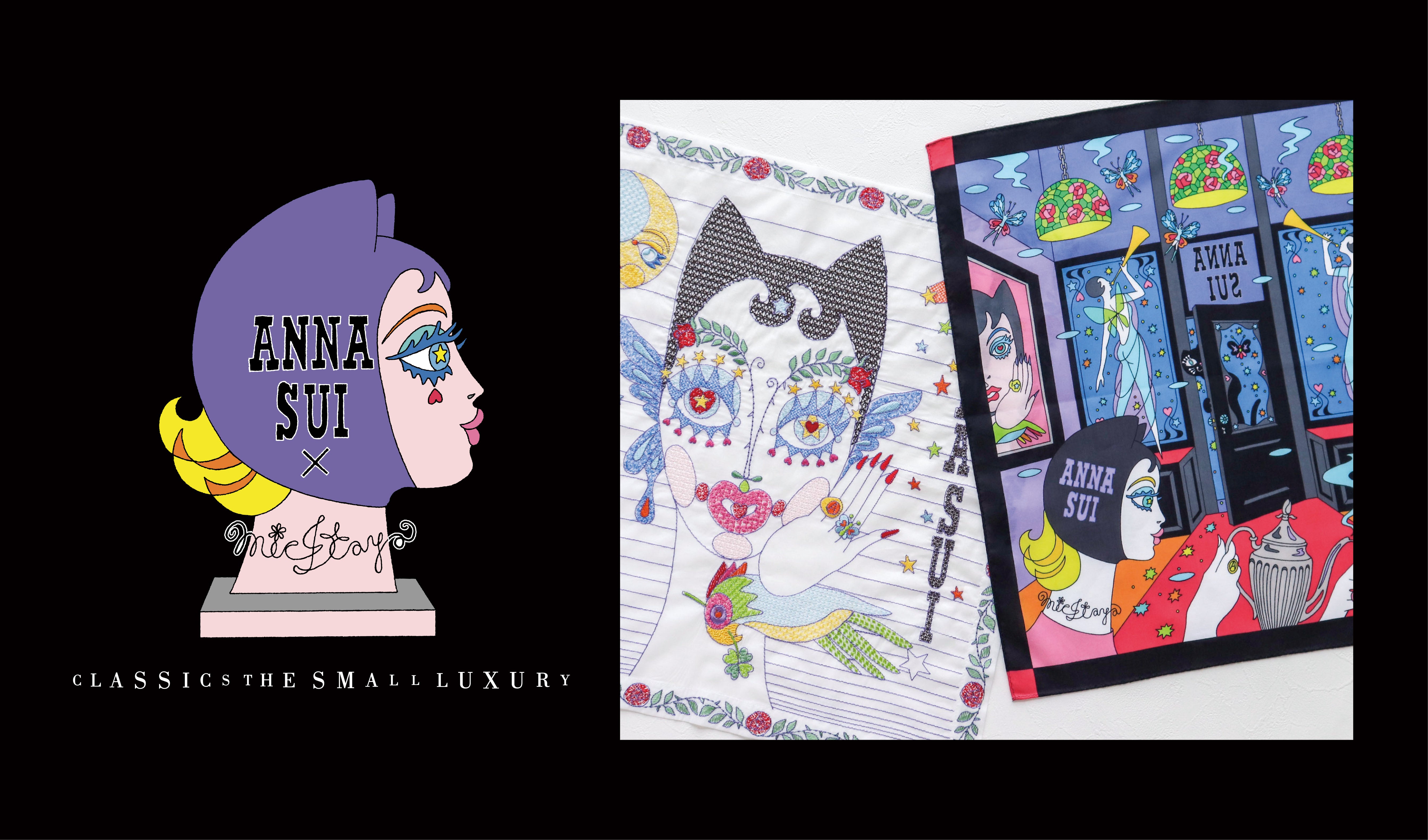 <center><small>ANNA SUI×ビジュアルアーティスト<br>ミック・イタヤが登場</small></center>