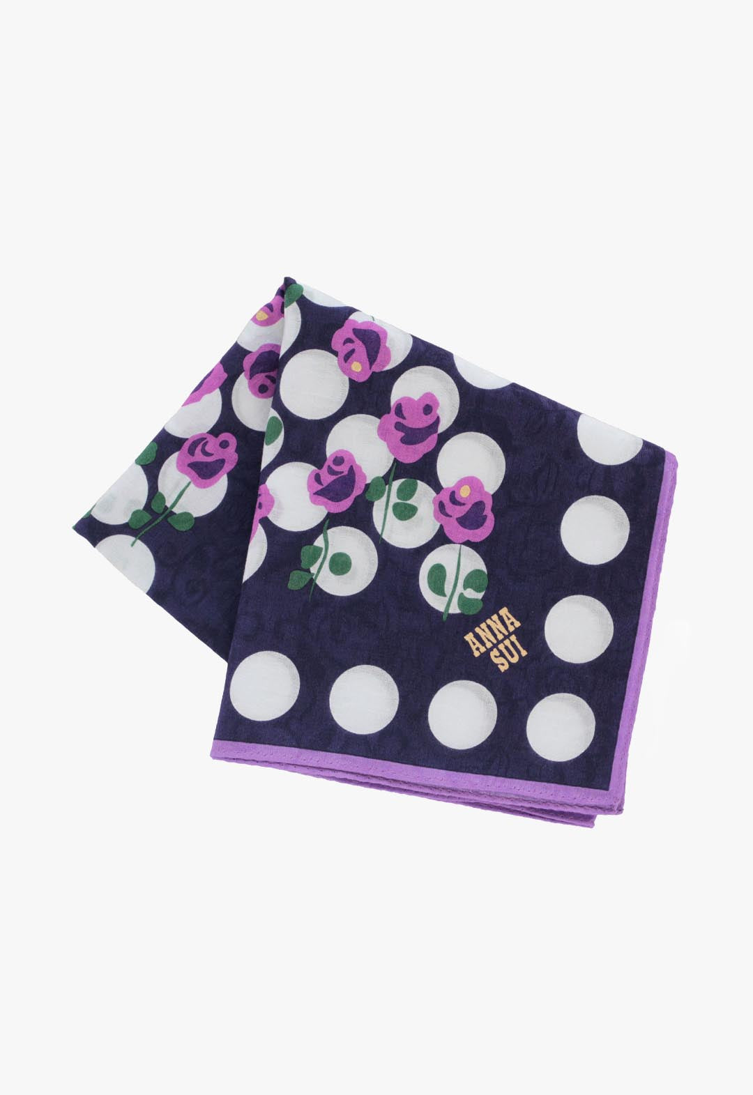 ローズドット大判プリントハンカチ