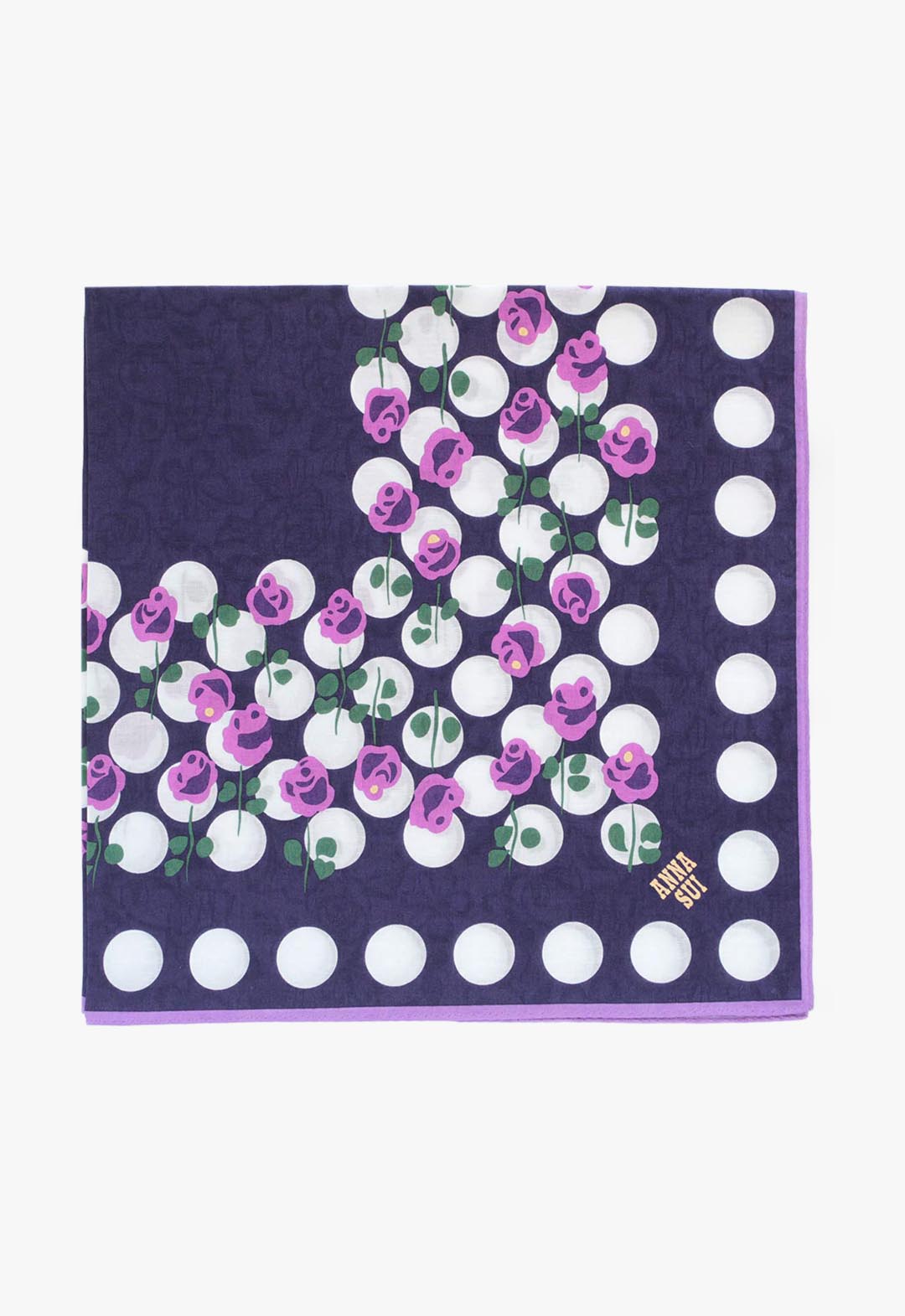 ローズドット大判プリントハンカチ