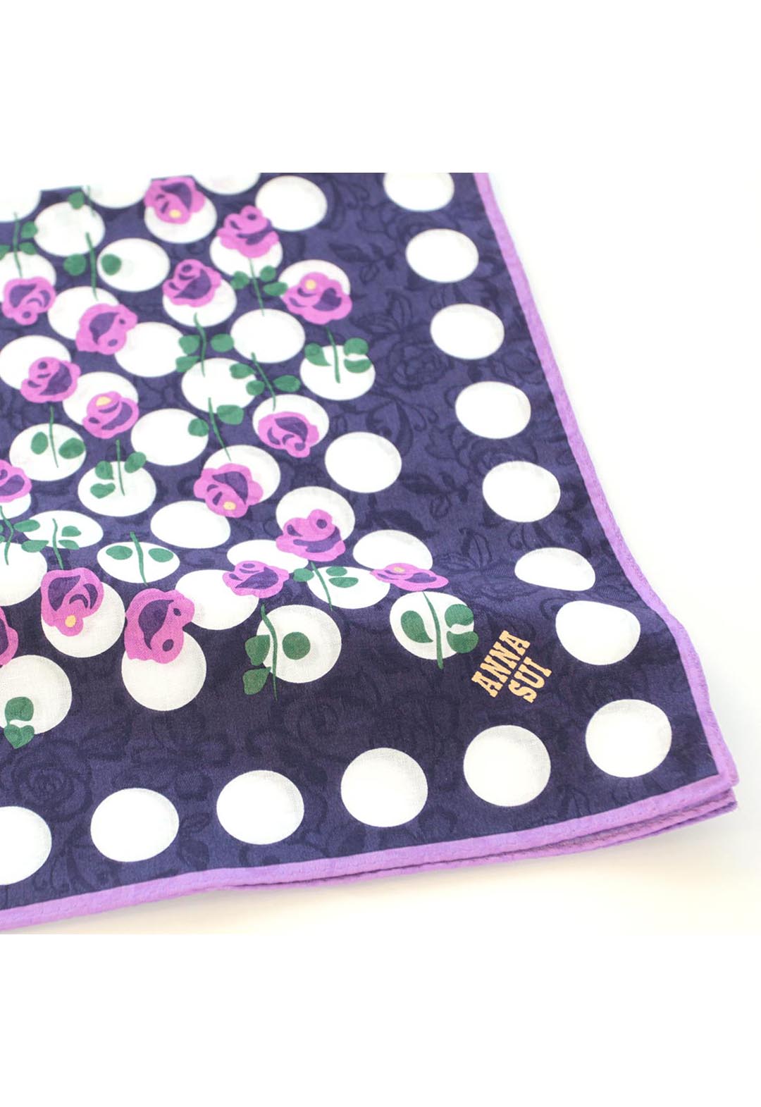ローズドット大判プリントハンカチ