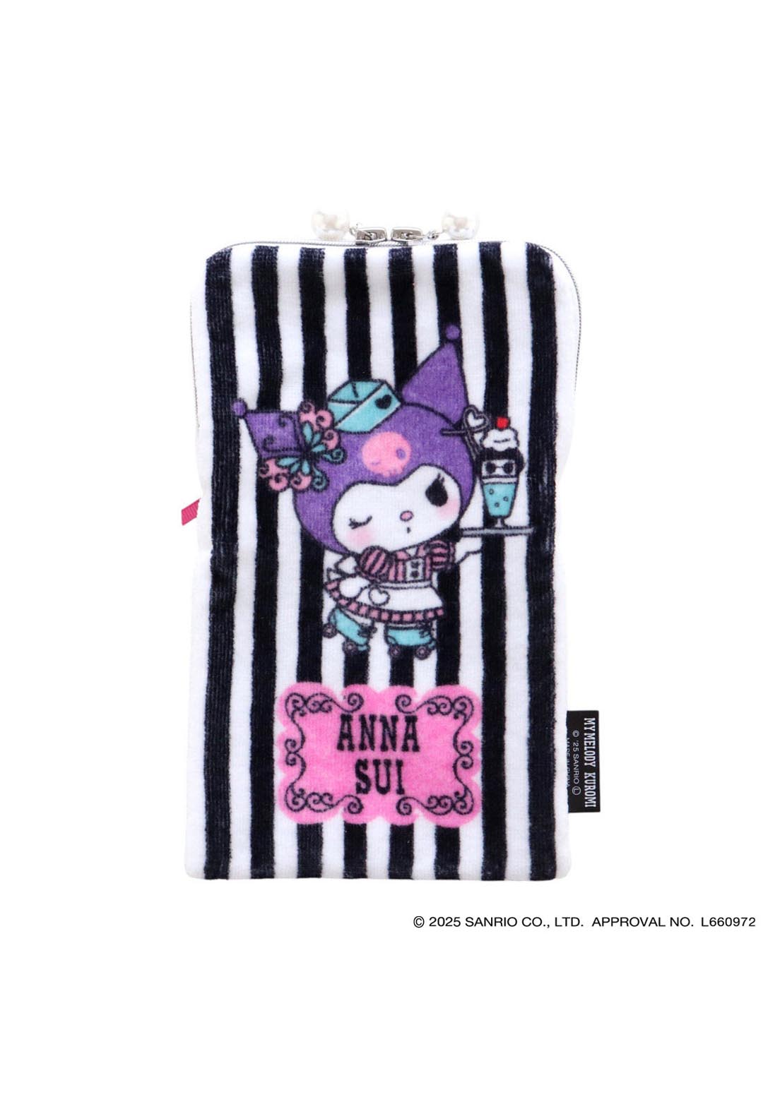 【マイメロディ・クロミ×ANNA SUI】ファスナー付きタオル(クロミ)