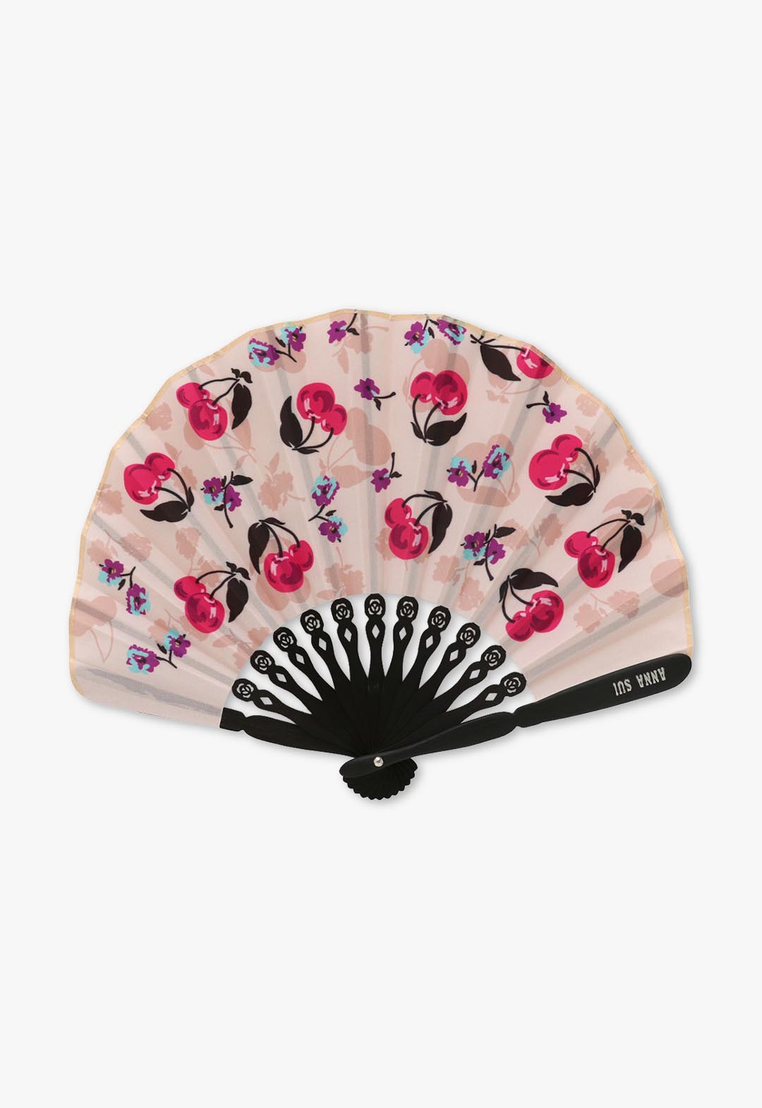 带收纳盒的折叠扇(樱桃木色)