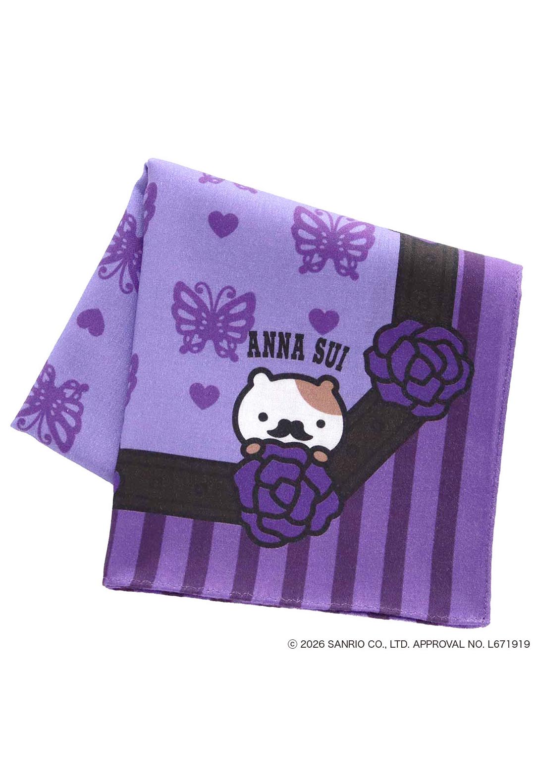Anna Sui x Pompompurin 联名款印花手帕 - 紫色