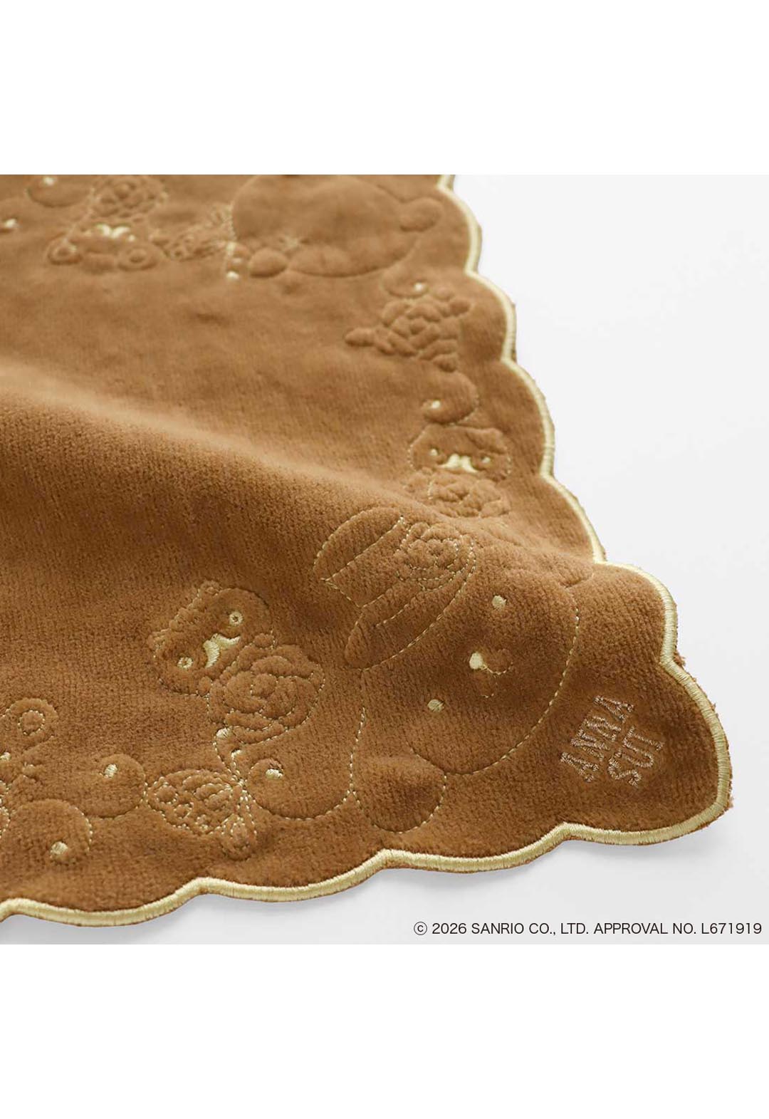 Anna Sui x Pompompurin 刺绣毛巾手帕