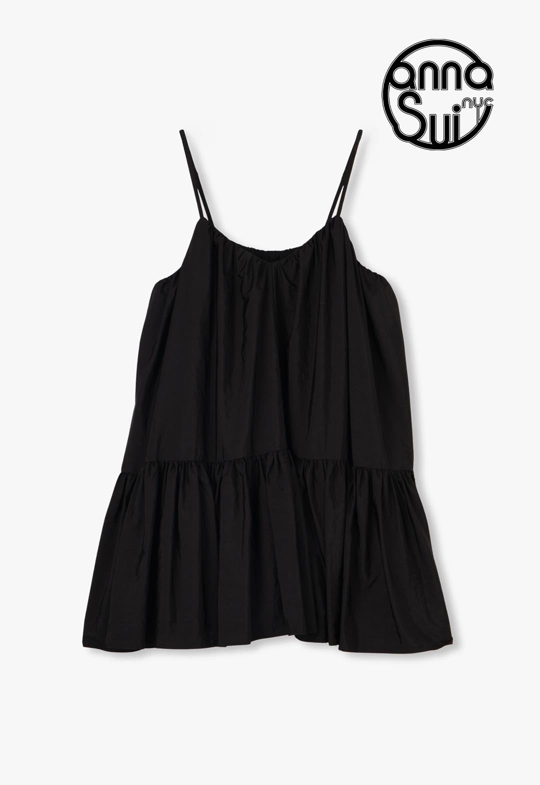 Gathered flare camisole dress