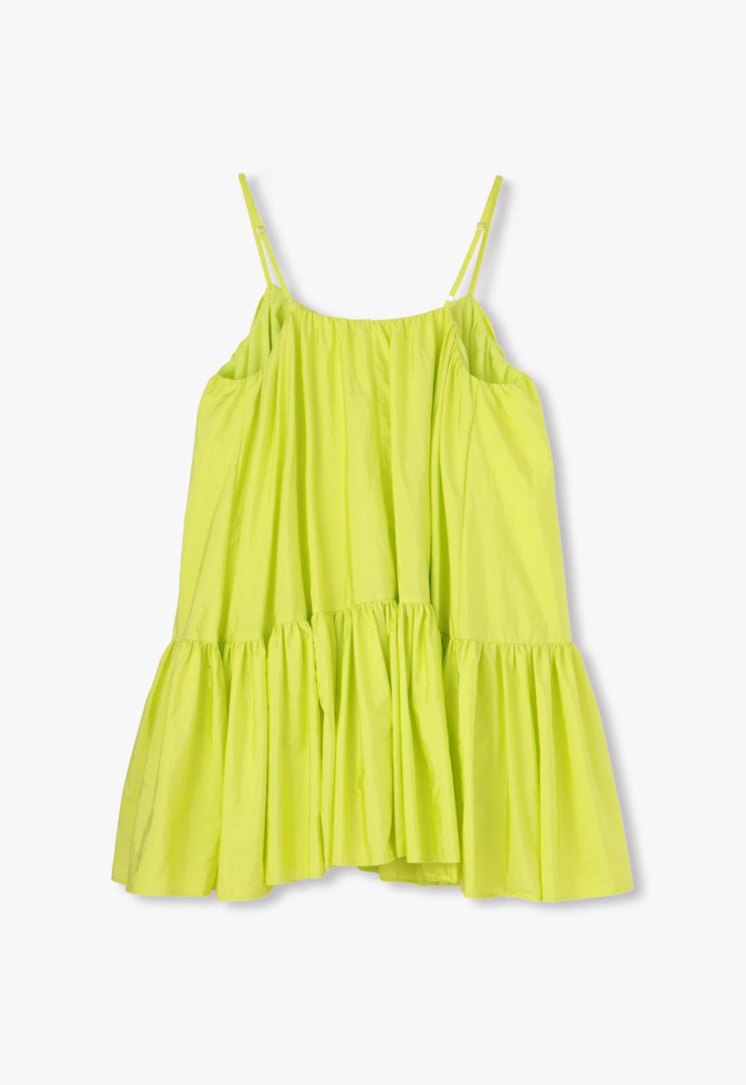Gathered flare camisole dress