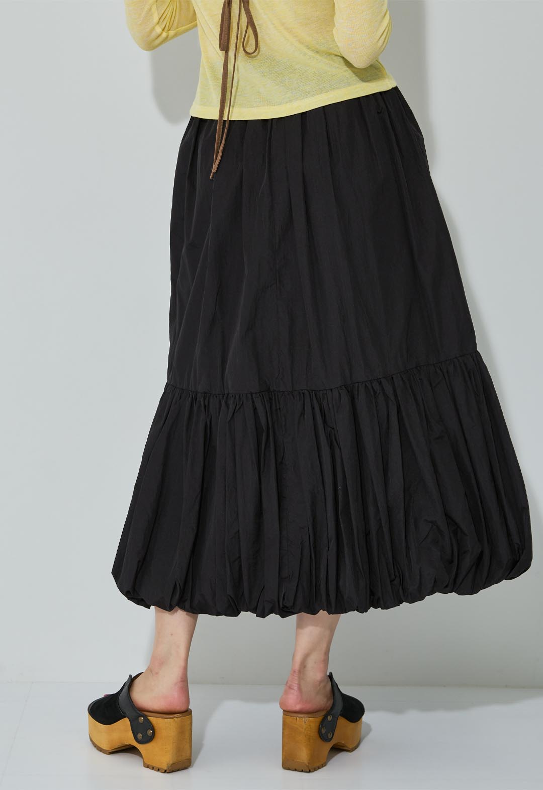 Balloon flare long skirt
