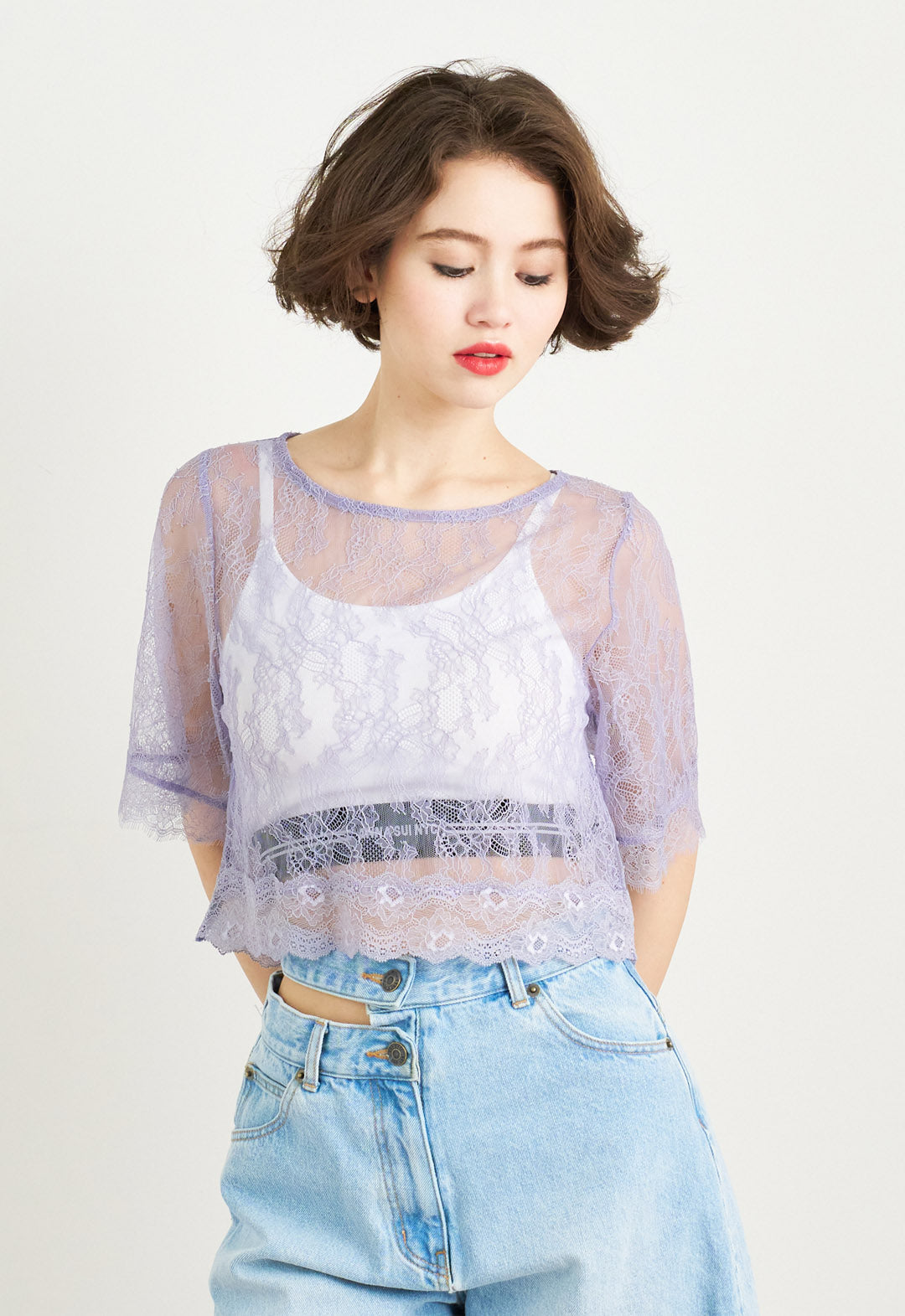 Botanical Mochie Flakes Cropped Tops