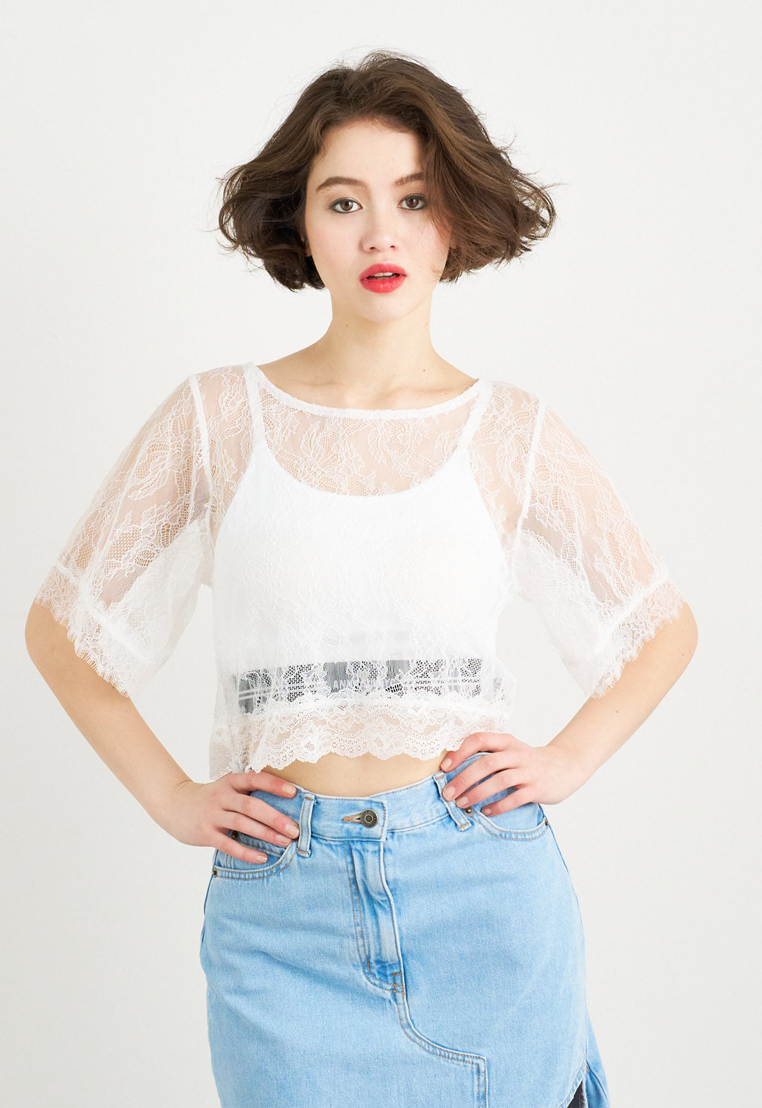 Botanical Mochie Flakes Cropped Tops