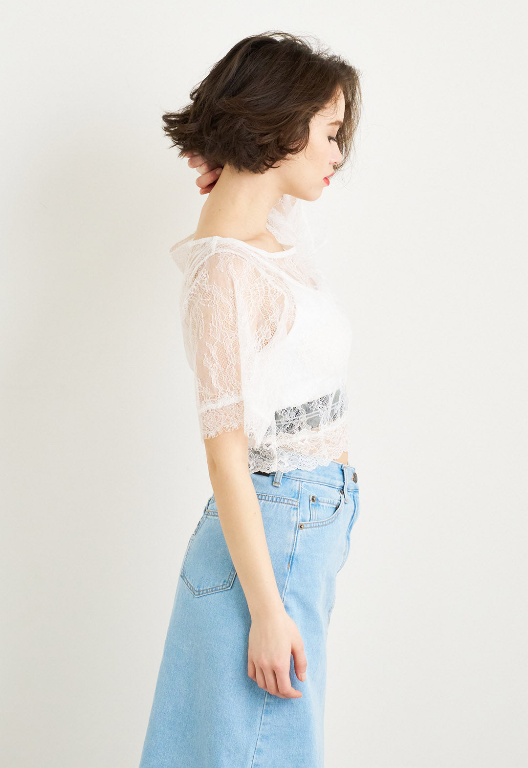 Botanical Mochie Flakes Cropped Tops