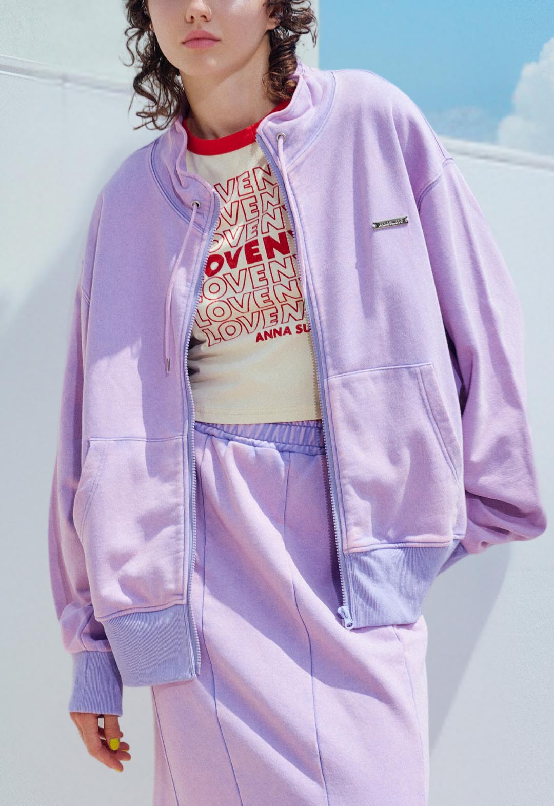 ハイネックジップスウェットジャケット