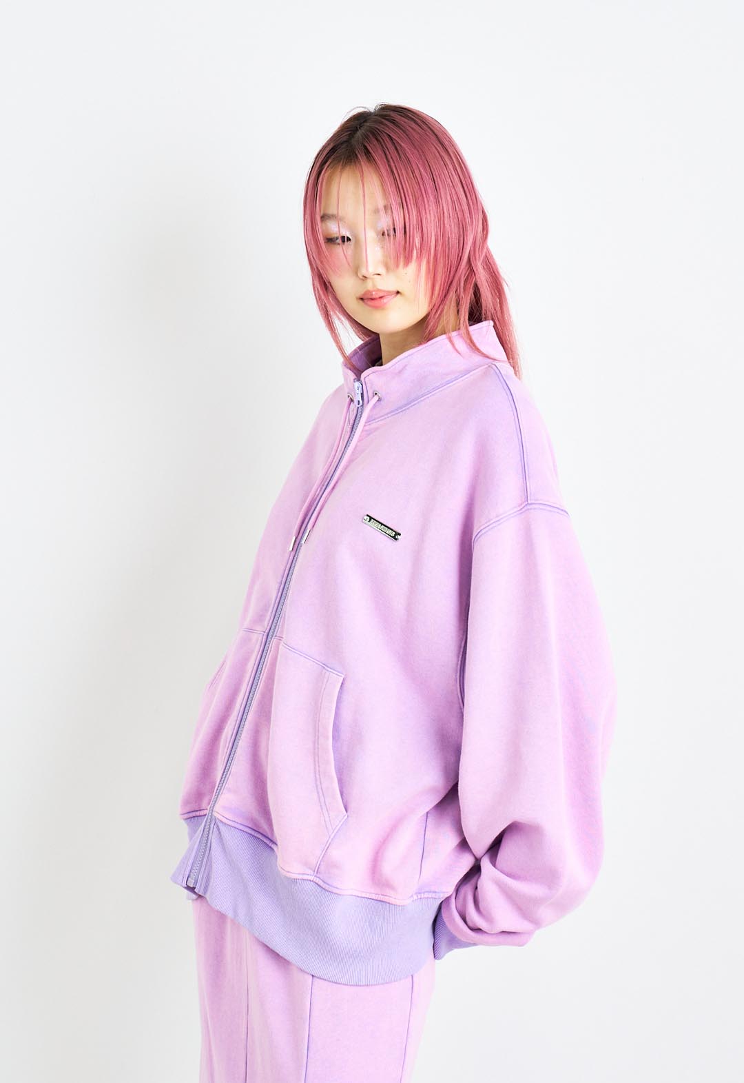 ハイネックジップスウェットジャケット