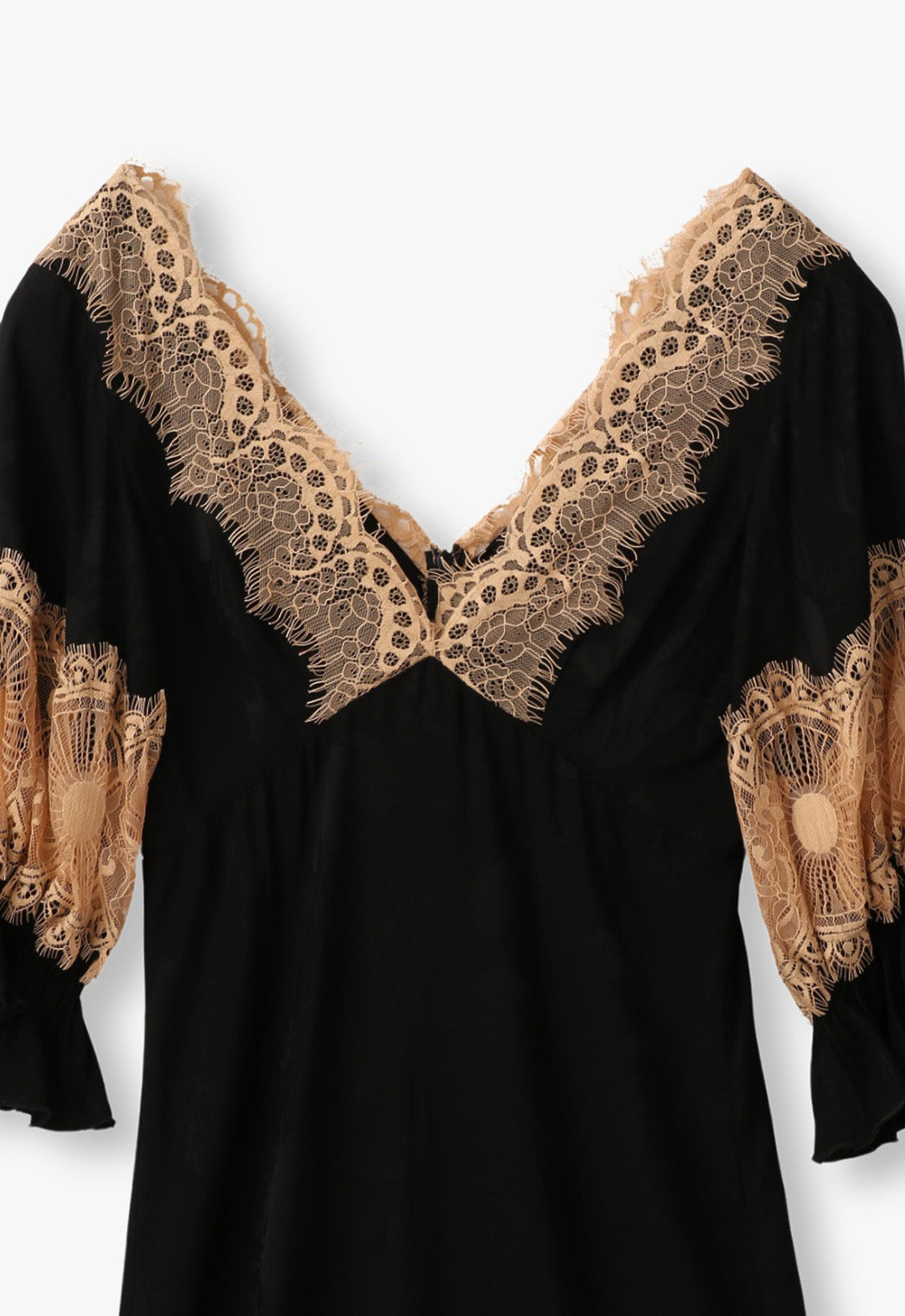 FLORAL JACQUARD LONG SLEEVE DRESS