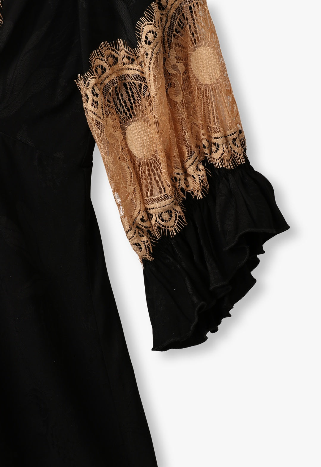 FLORAL JACQUARD LONG SLEEVE DRESS