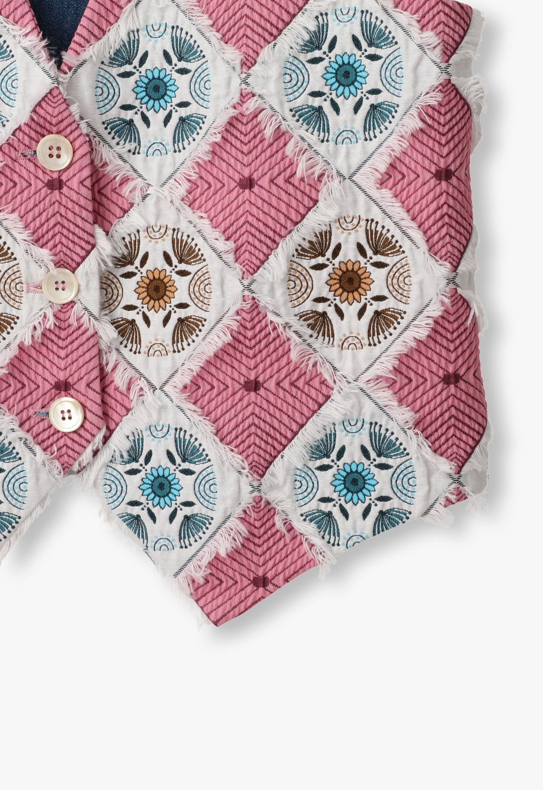 PATCHWORK QUILT AND DENIM VEST