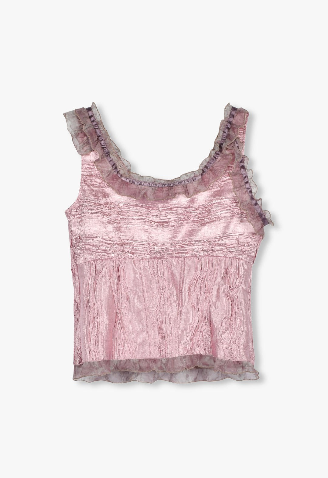 CRUSHED SATIN BOW TOP