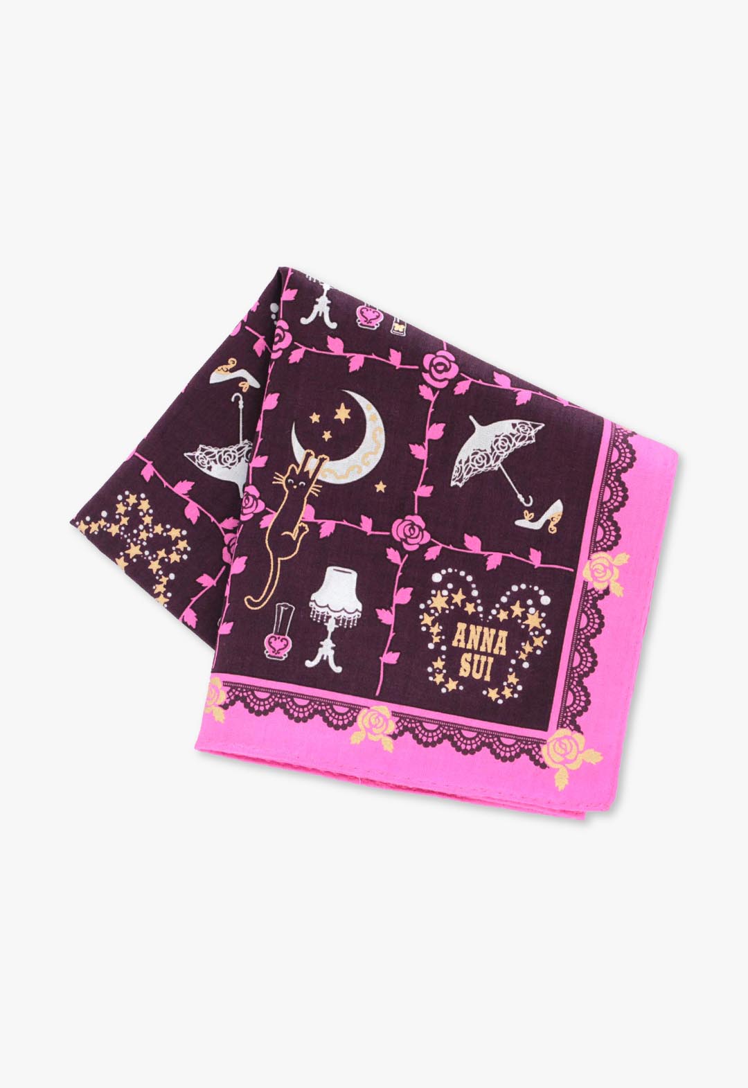 ブティック柄プリントハンカチ