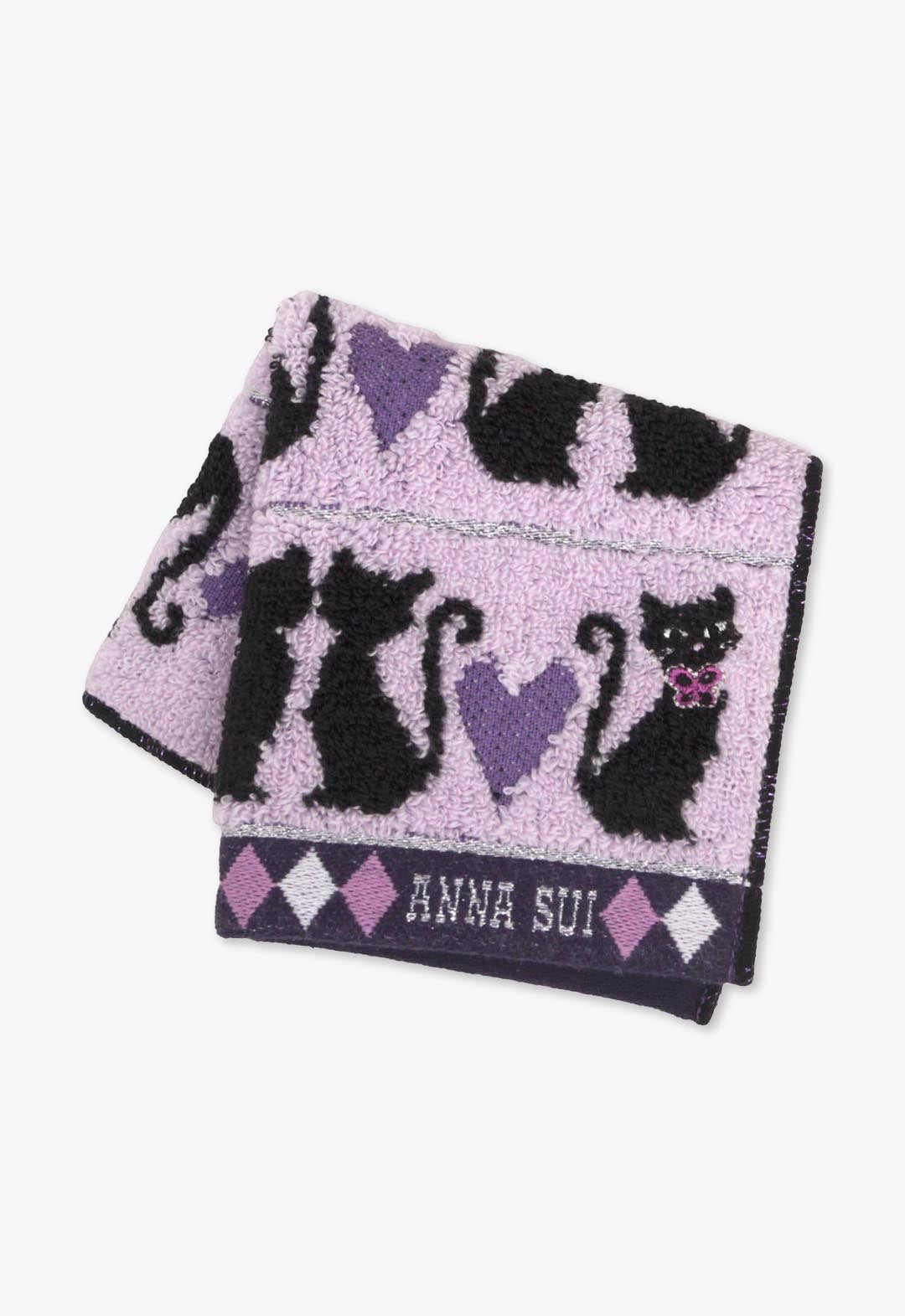 キャット&ハートミニタオル