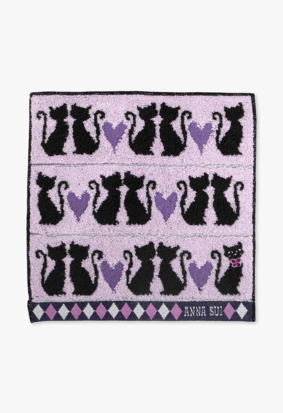 キャット&ハートミニタオル