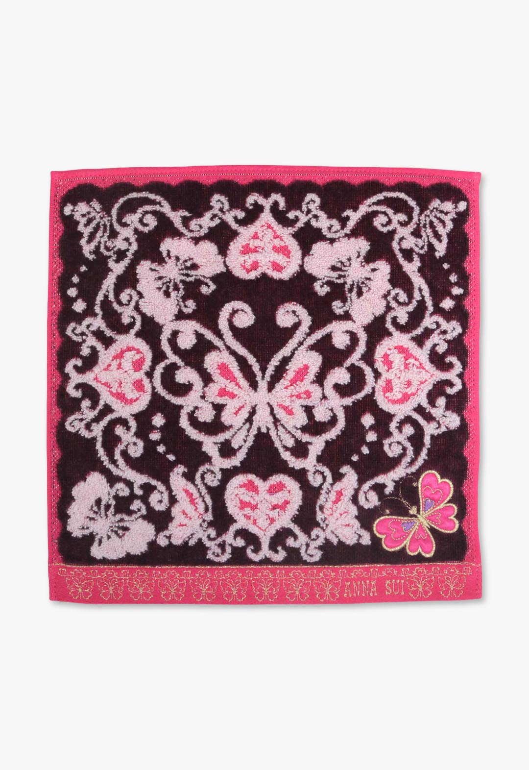 バタフライ&ハートタオルハンカチ