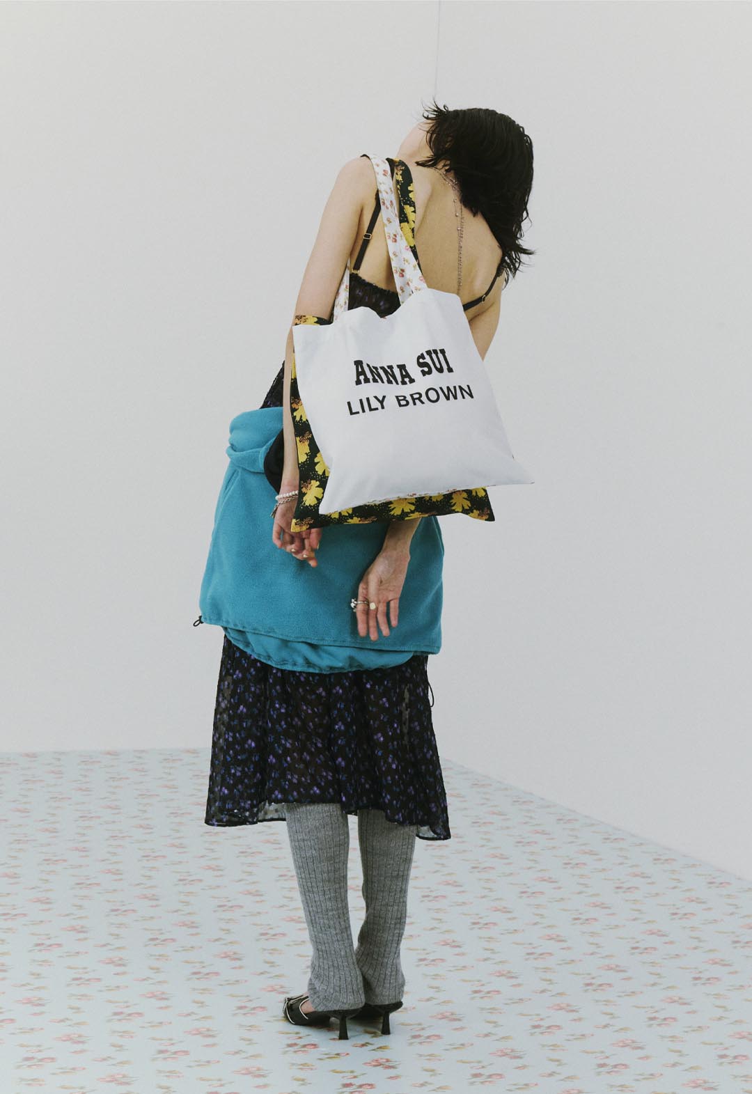 【LILY BROWN Lingerie×ANASUI】カップ付きキャミワンピース