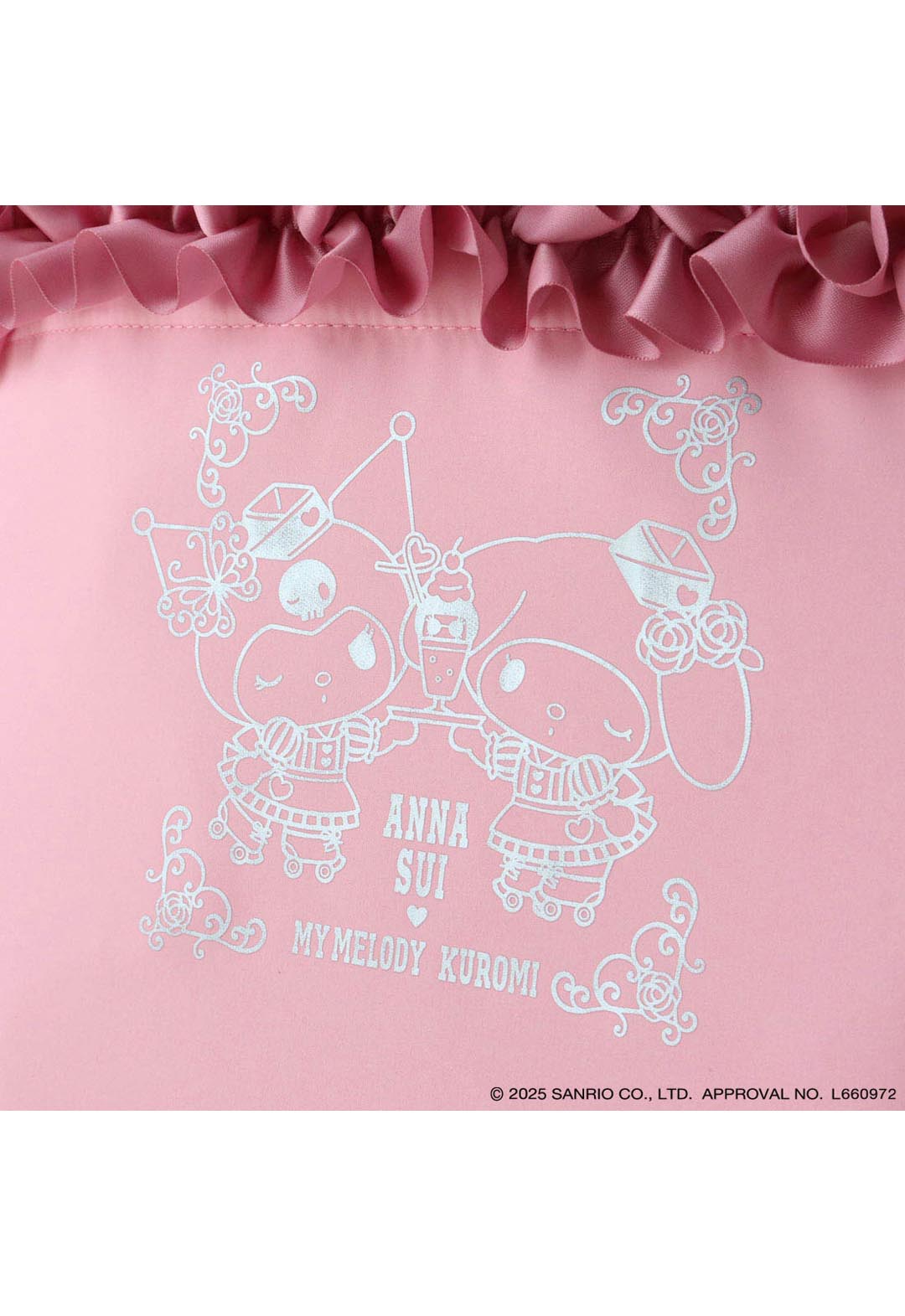 【マイメロディ・クロミ×ANNA SUI】フリル付きトート