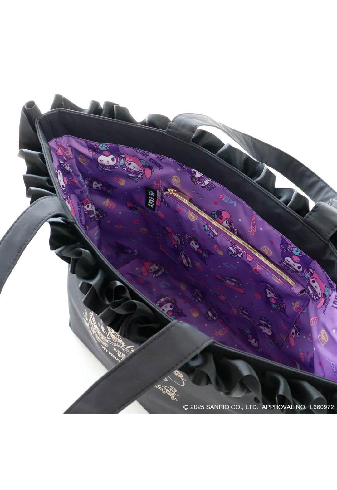 【マイメロディ・クロミ×ANNA SUI】フリル付きトート