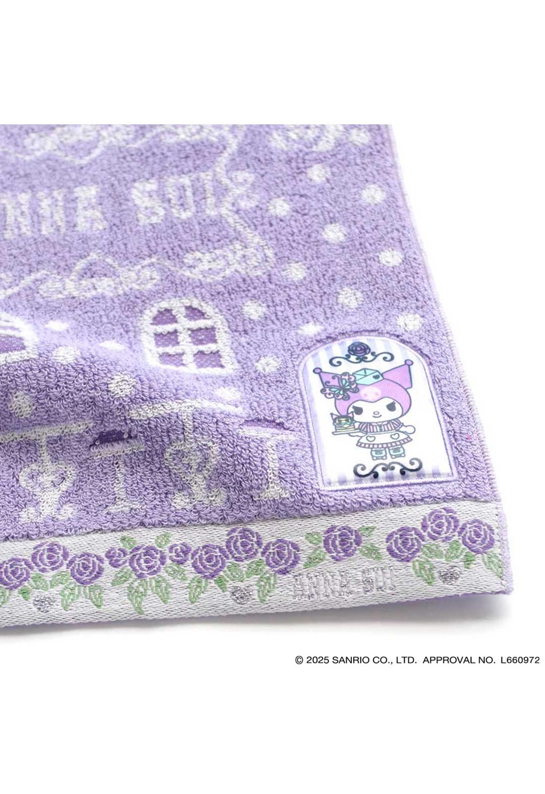【マイメロディ・クロミ×ANNA SUI】アップリケ付きタオルハンカチ