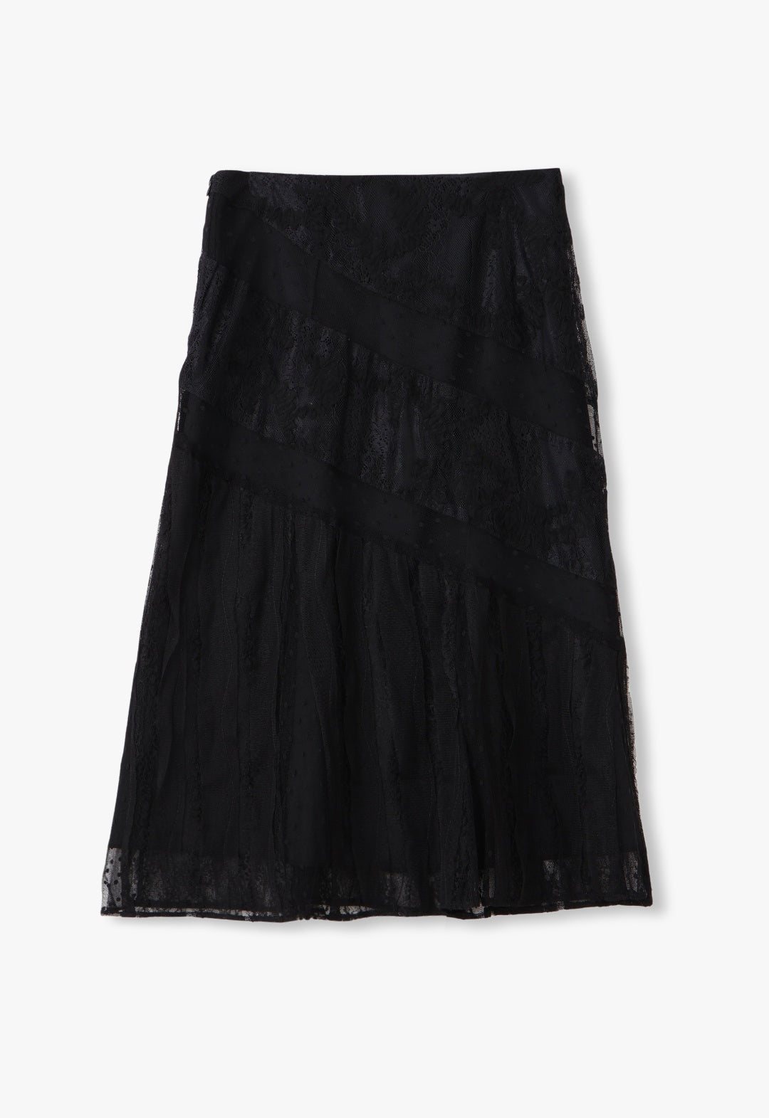 BLACK LACE COMBO SKIRT