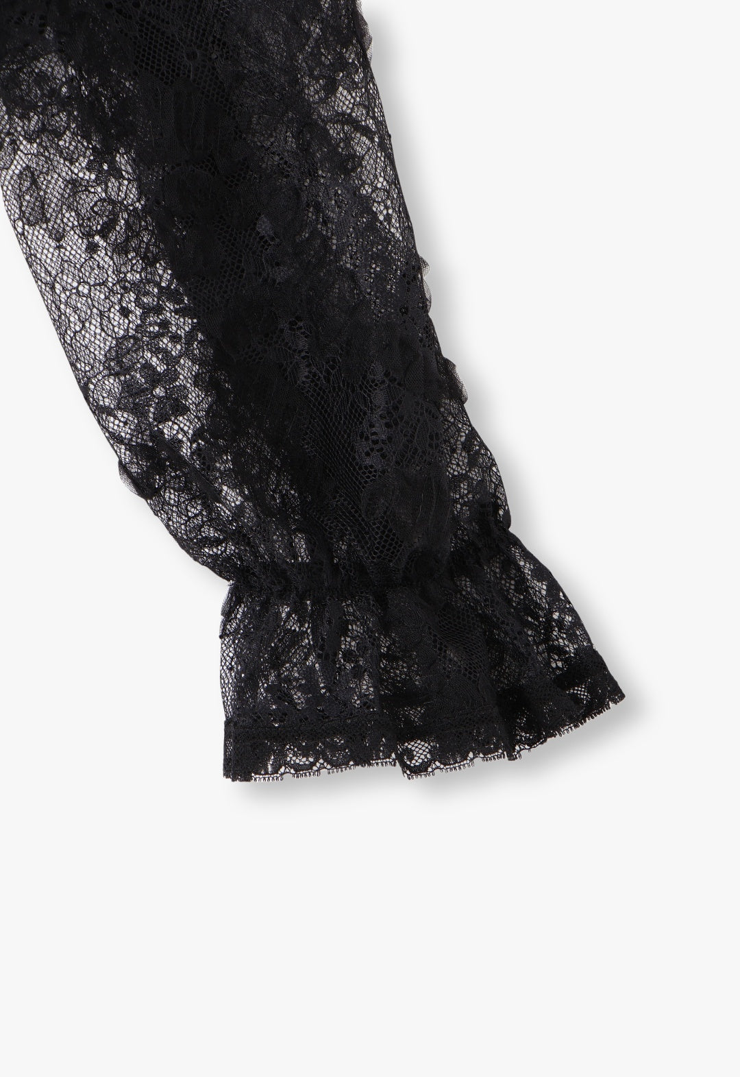 BLACK LACE COMBO BED JACKET