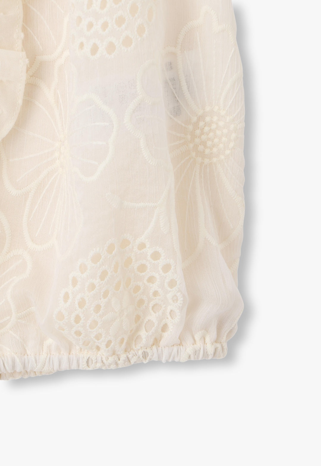 POPPY EMBROIDERED CHIFFON COLLARED BLOUSE