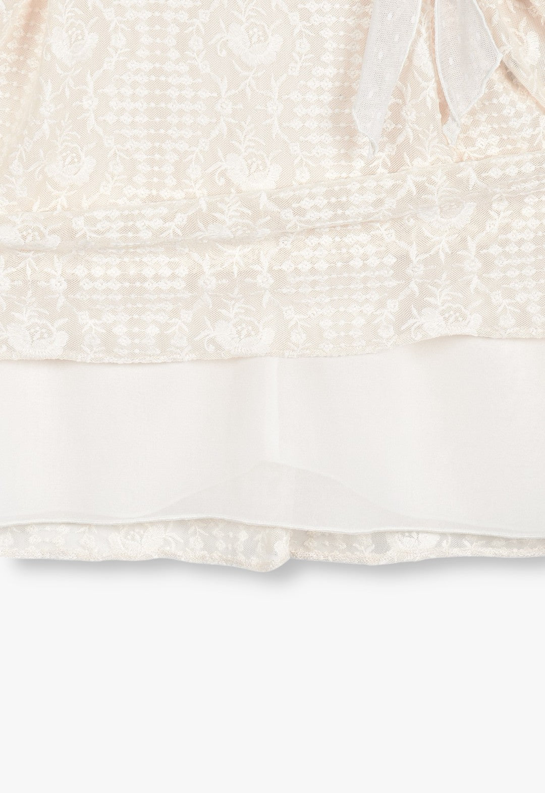 VICTORIAN LACE COMBO DROP WAIST DRESS