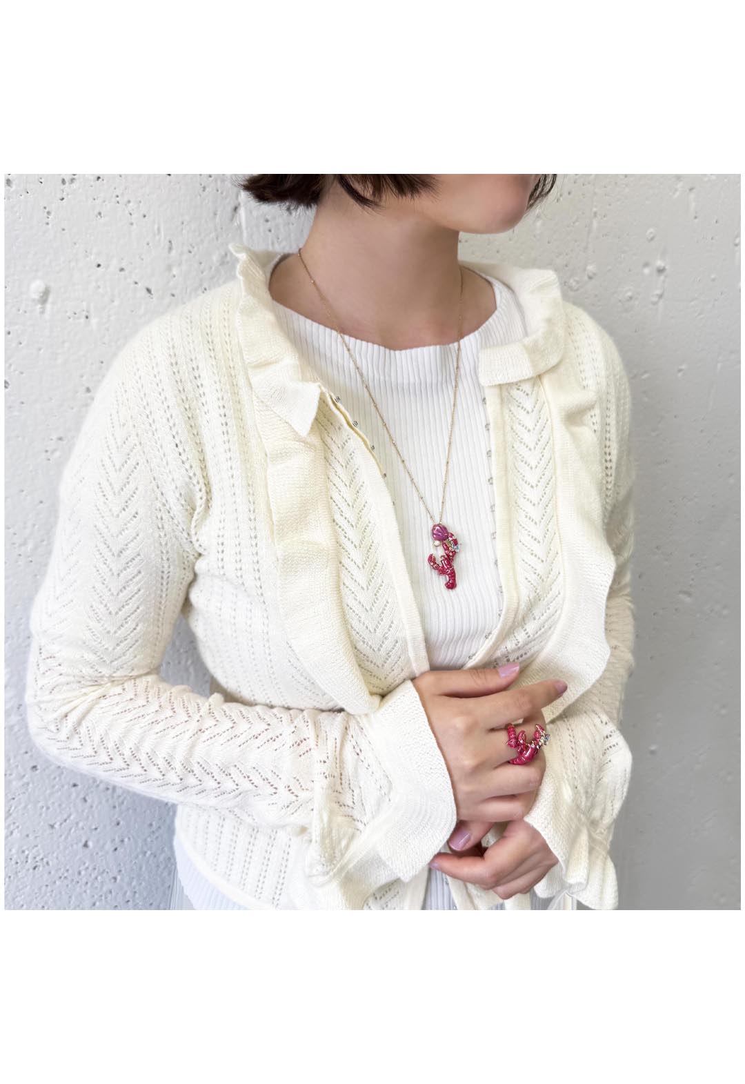 Lobster motif necklace