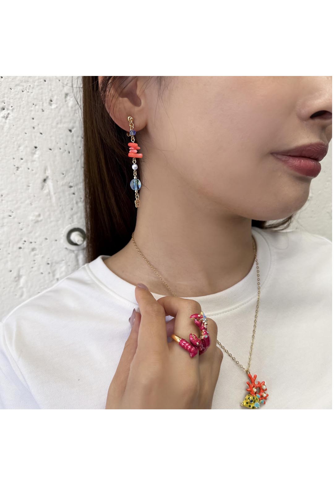 Boxfish motif earrings