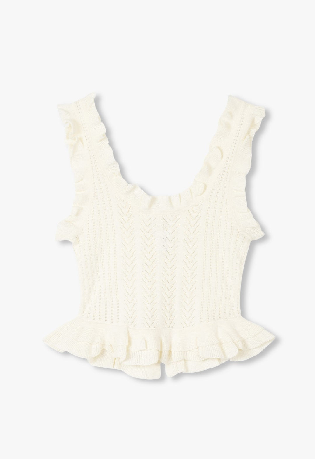 Victorian Pointelle Knitwear Camisole - Black