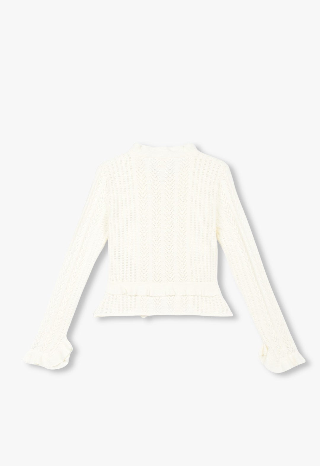 VICTORIAN POINTELLE KNIT CARDIGAN