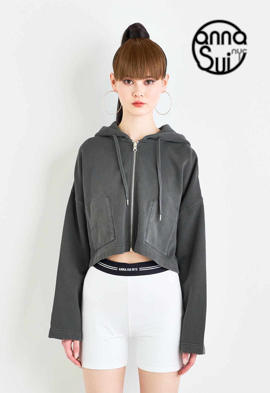 Vintage-like reversible hoodie