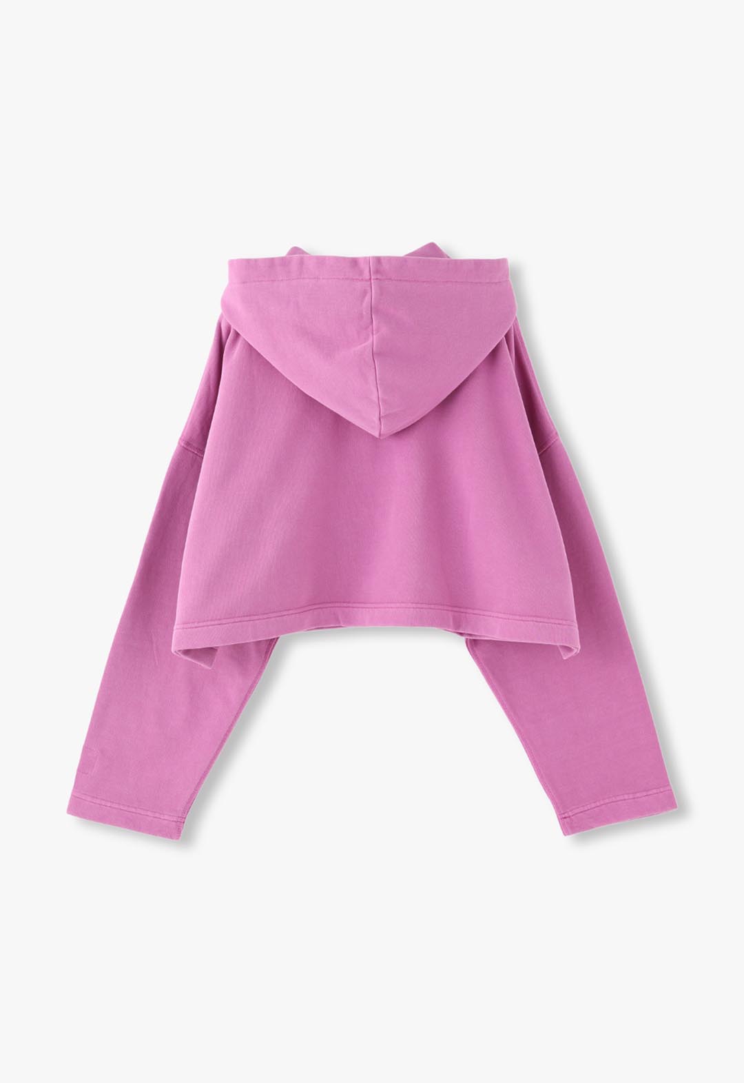 Vintage-like reversible hoodie
