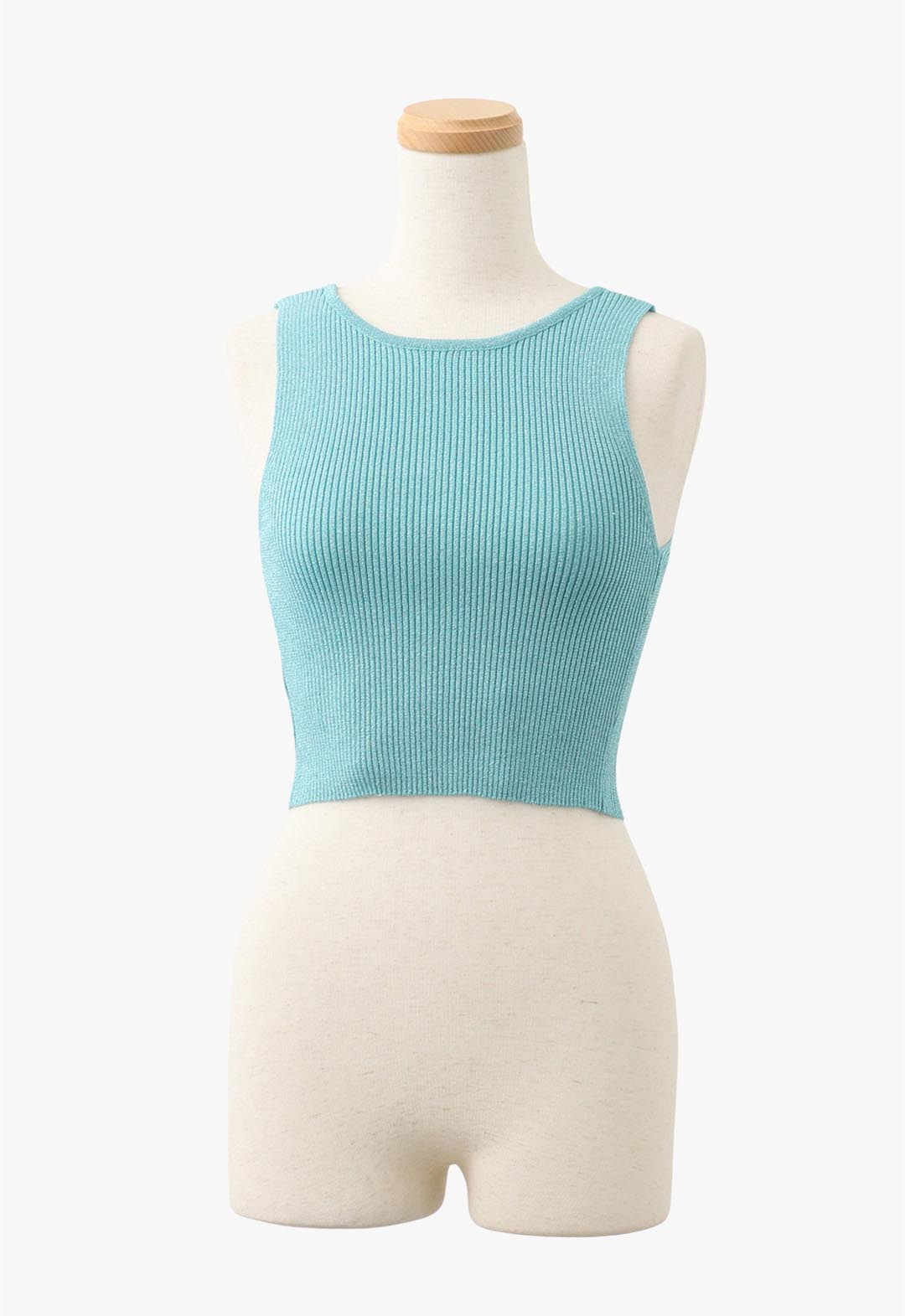 Glitter knit tank top