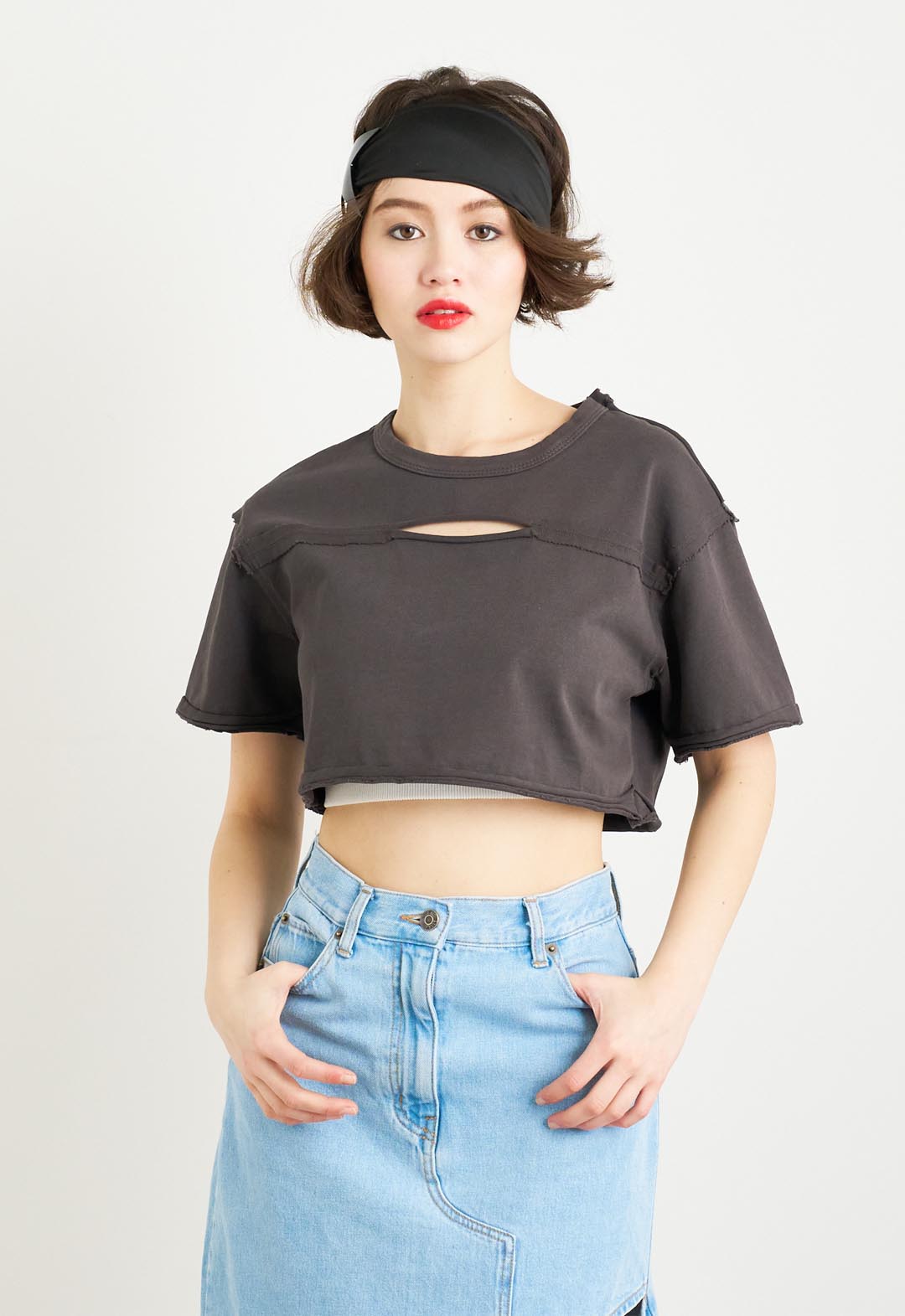 ホールカットオフウォッシュTシャツ