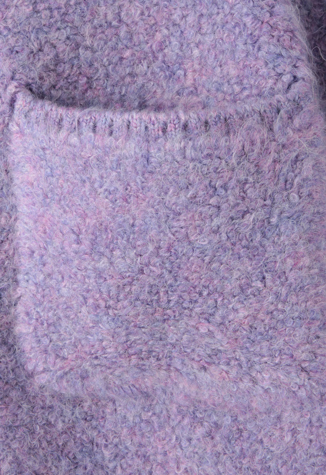Poodle knit zip cardigan