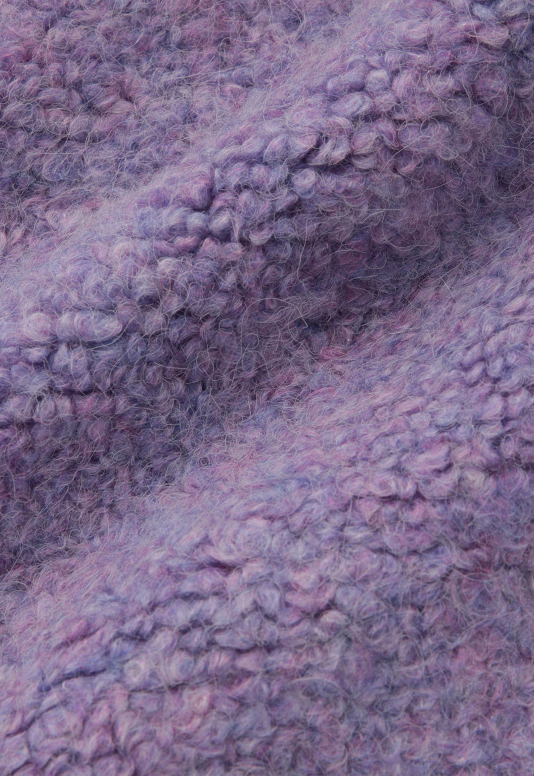Poodle knit zip cardigan