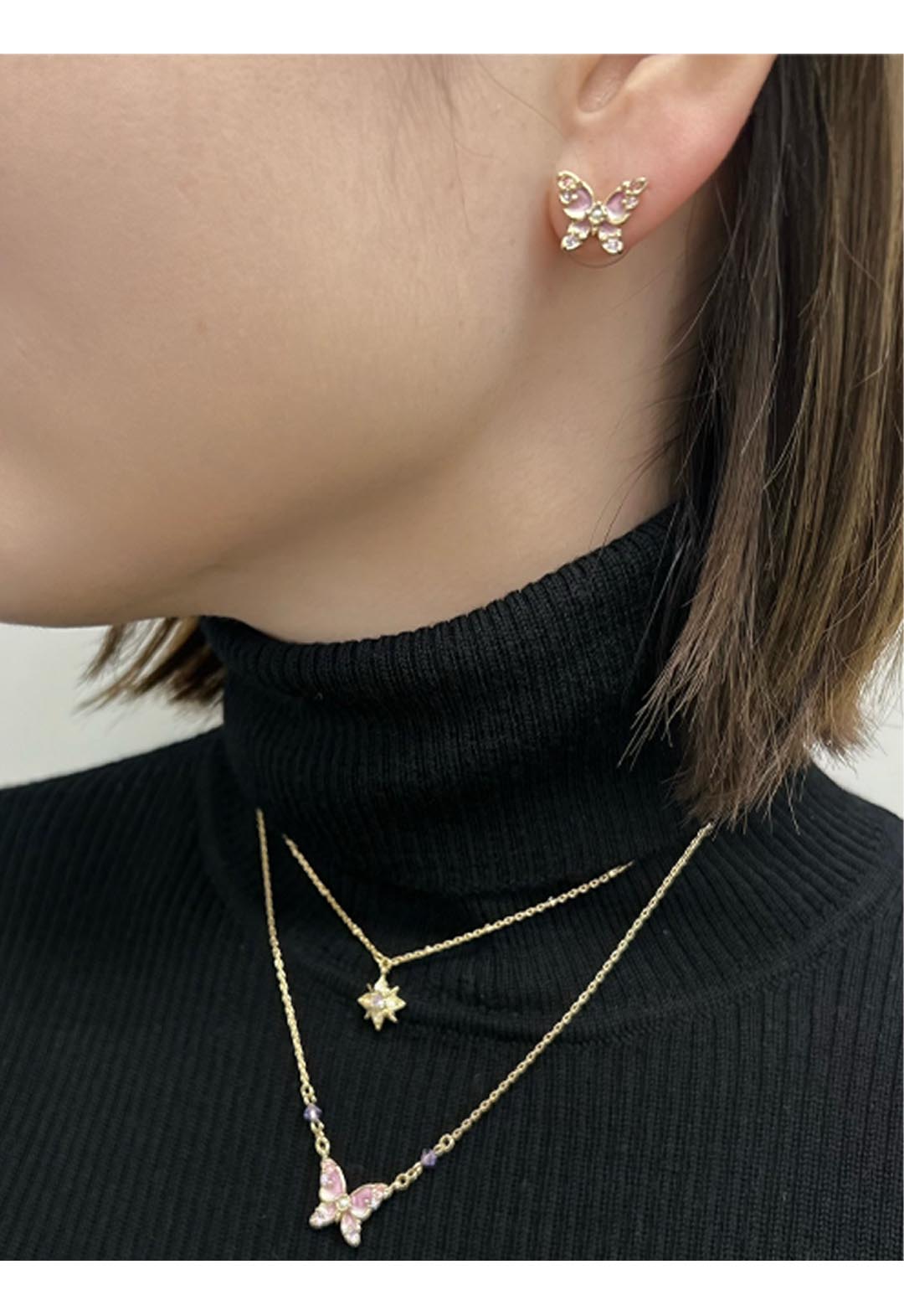 蝶モチーフ イヤリング