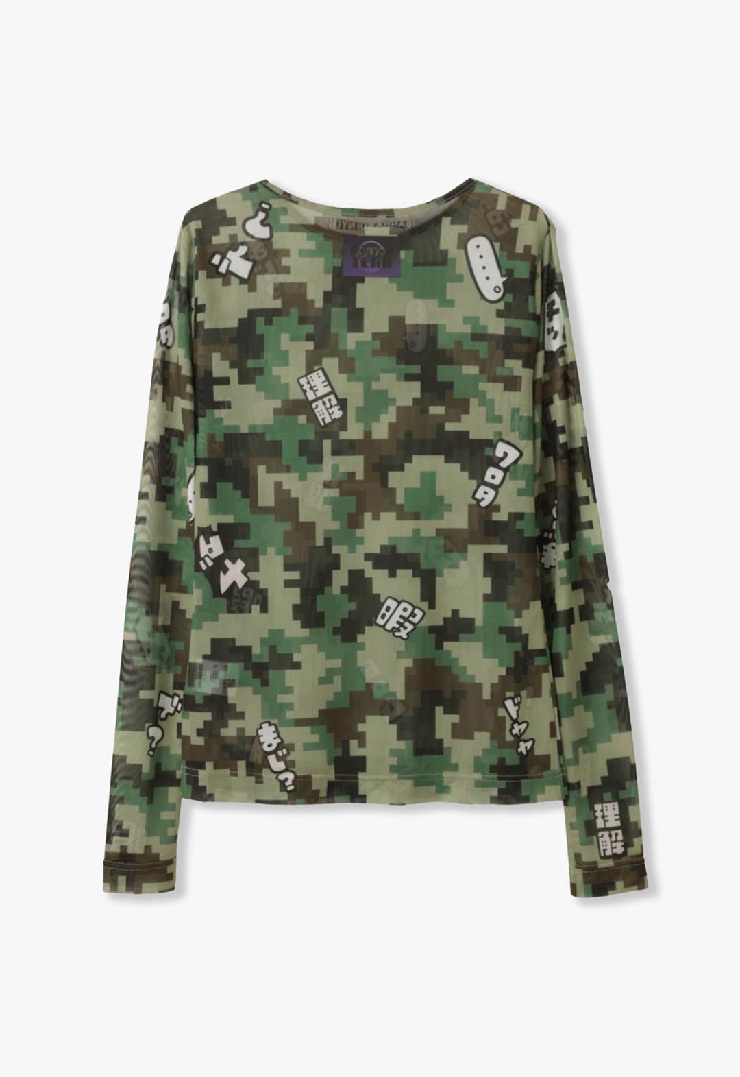 TERA つぶやきCAMOメッシュトップス