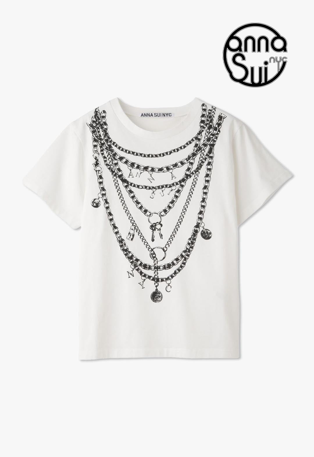 フェイクアクセサリープリントTシャツ