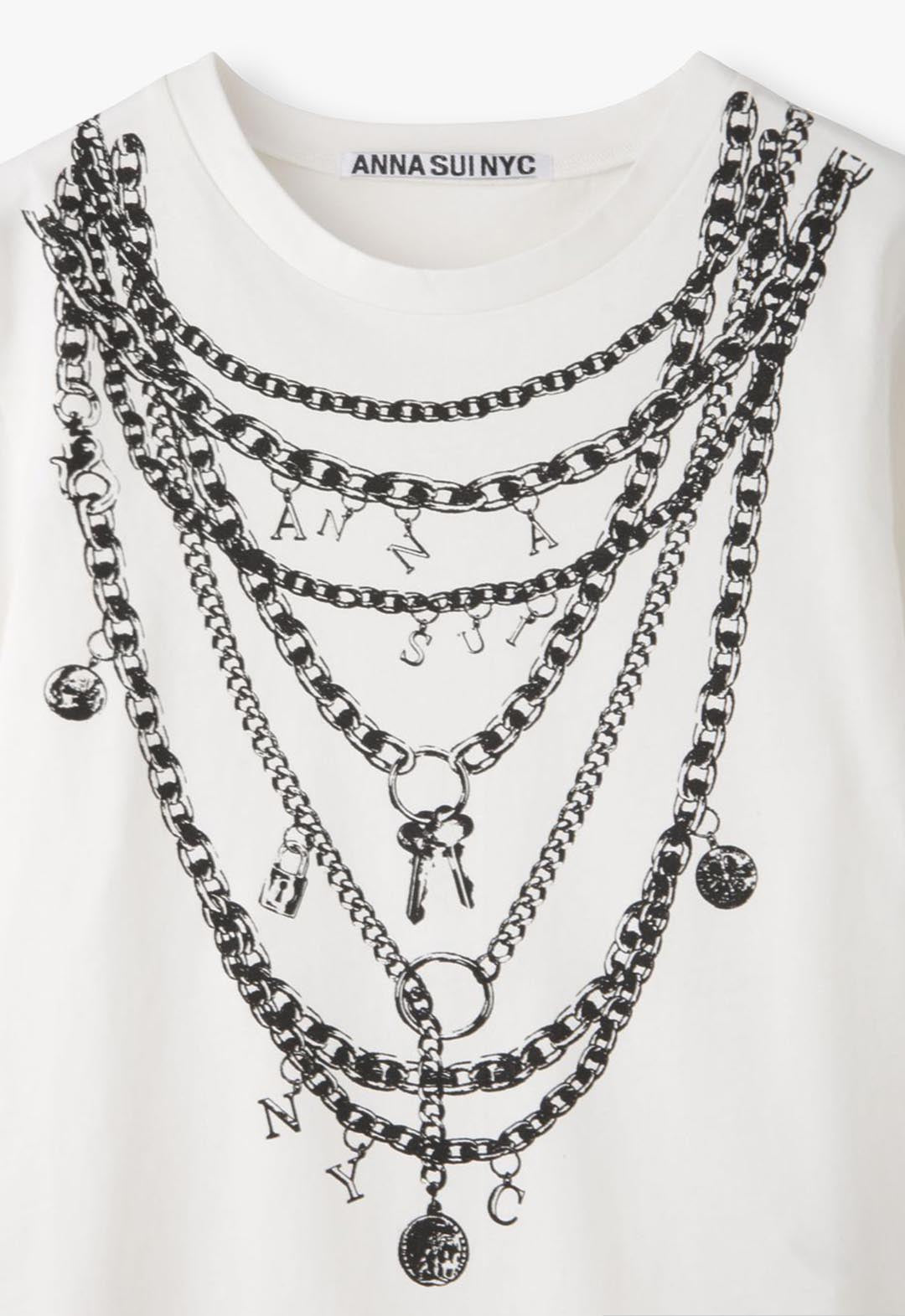 フェイクアクセサリープリントTシャツ