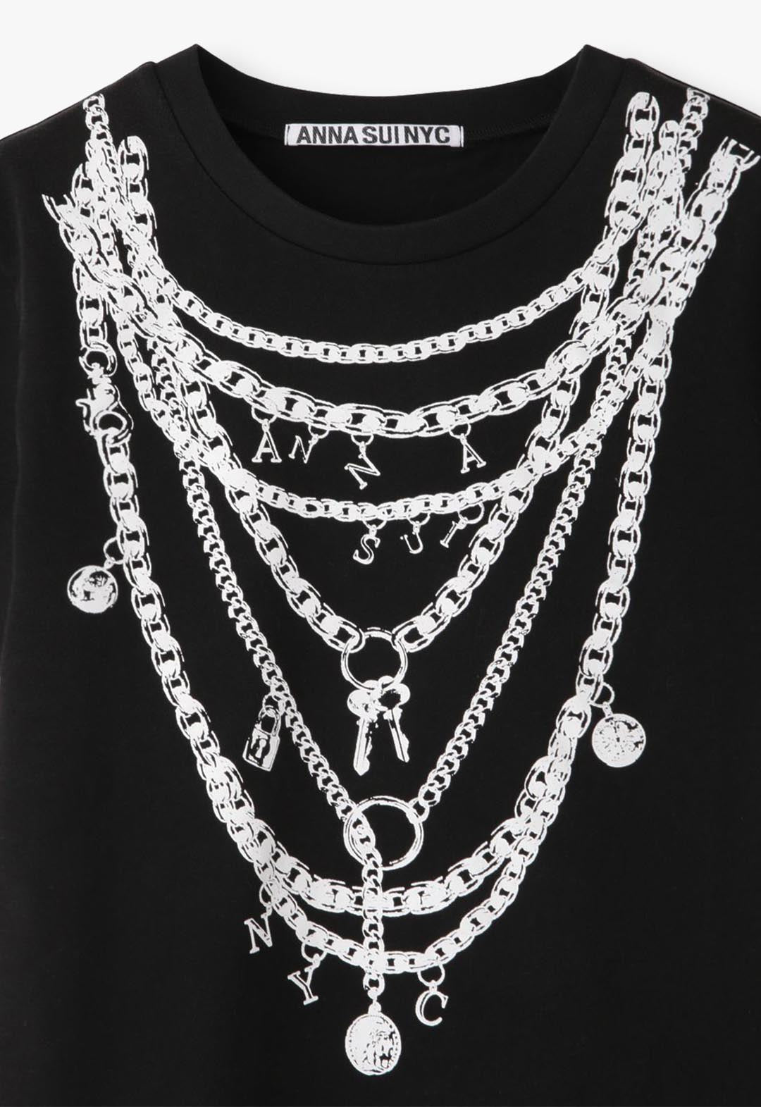 フェイクアクセサリープリントTシャツ