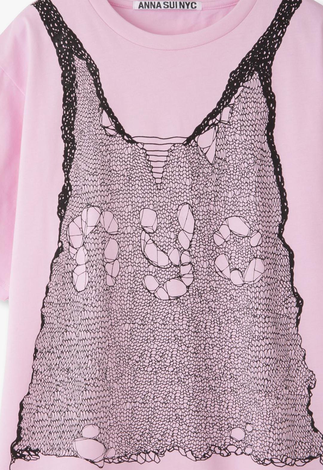 トロンプルイユプリントビッグTシャツ